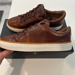 Allen Edmond size 12, Cognac Flynn dress sneakers.